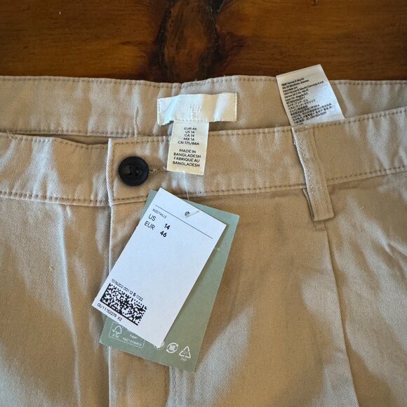 NWT | H&M Cotton Pleated Pants | 14 - Picture 2 of 8